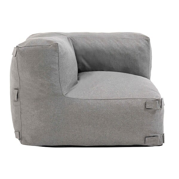 OVIALA - Fauteuil d'angle pour canapé modulable gris - Mixi - large