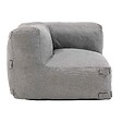 OVIALA - Fauteuil d'angle pour canapé modulable gris - Mixi - vignette