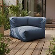 OVIALA - Fauteuil d'angle pour canapé modulable bleu pacific - Mixi - vignette