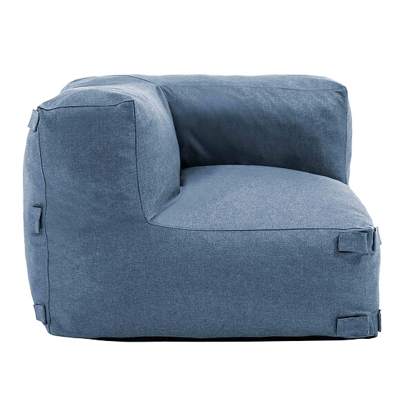 OVIALA - Fauteuil d'angle pour canapé modulable bleu pacific - Mixi - large