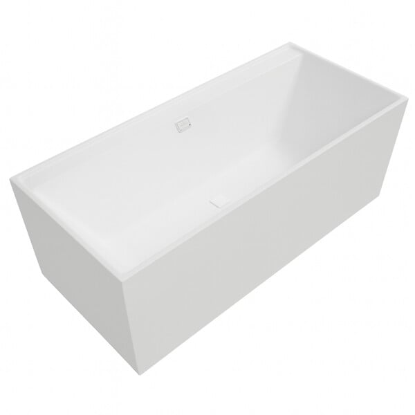 VILLEROY ET BOCH - Baignoire droite 170 x 75 Collaro acrylique blanc mat avec vidage et trop plein blanc mat - large