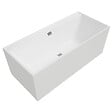 VILLEROY ET BOCH - Baignoire droite 160 X 75  Collaro acrylique stone white trop plein chrome - vignette