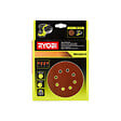 RYOBI - Pack RYOBI - Ponceuse excentrique RROS18-0 - 18V One+ - Sans batterie ni chargeur - 10 Disques abrasifs - 125mm - Grain 100, 120, 240, 320 - vignette
