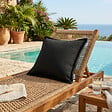SOO  SANTAI - Coussin piscine flottant 65 × 65 × 25 cm intérieur / extérieur SANS billes de polystyrène – Noir (CF6565-7) - vignette