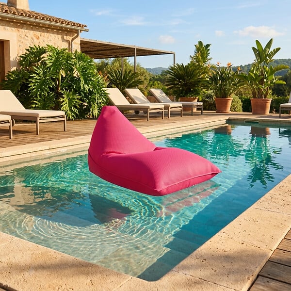 SOO  SANTAI - Pouf piscine XL flottant 140x120x90 cm extérieur piscine terrasse jardin SANS billes Rose (LBF140120-3) - large