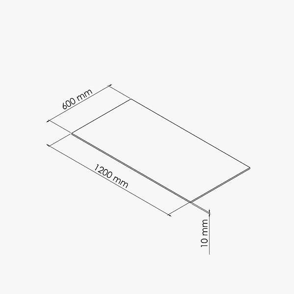 MON MARCHE DECO - Plaque PVC Expansé Blanc 10 mm - 120 x 60 cm - large