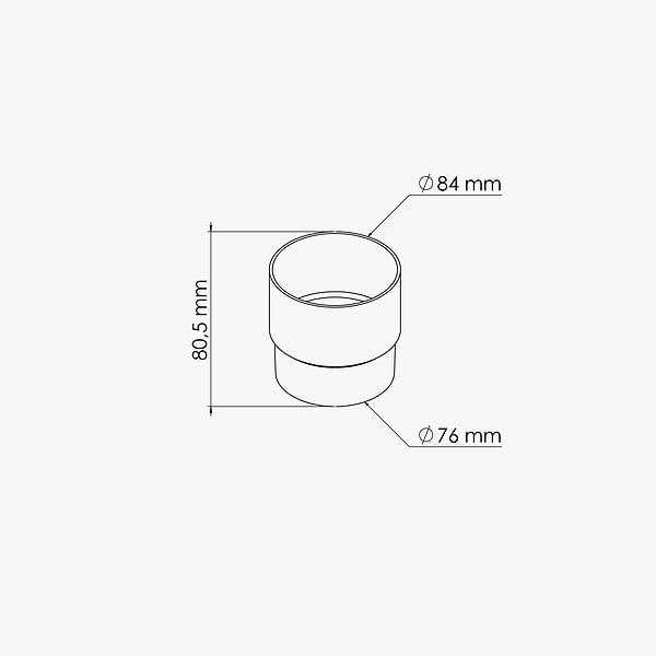 MON MARCHE DECO - Manchon M/F pour tuyau 80 mm - Gris - large