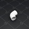 MON MARCHE DECO - Coude M/F 67° pour tuyau de 80 mm - Blanc - vignette
