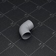 MON MARCHE DECO - Coude M/F 67° pour tuyau de 80 mm - Gris - vignette