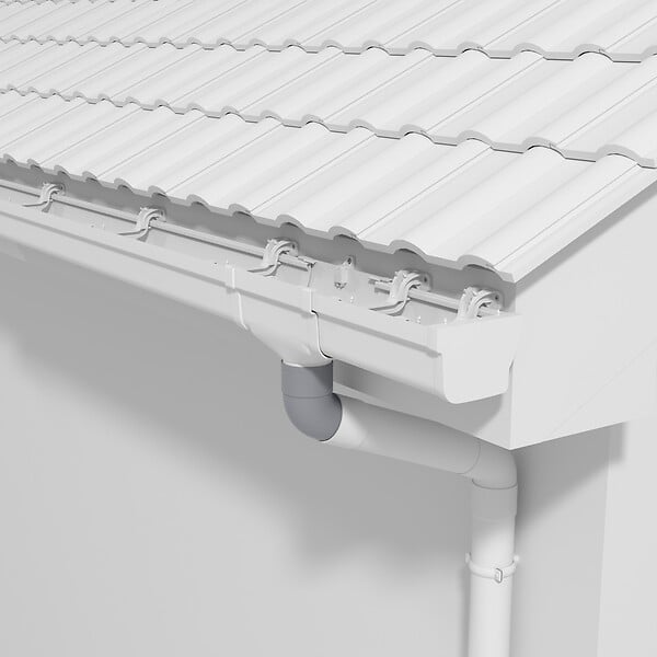 MON MARCHE DECO - Coude M/F 67° pour tuyau de 80 mm - Gris - large