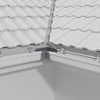 MON MARCHE DECO - Angle int. 90° face plane / Angle ext. 90° face galbée pour Gouttière PVC Moulurée - Gris - vignette