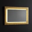 KIAMAMI VALENTINA - Miroir Avec Cadre En Verre Coulé Avec Grain D'or Réversible 90X62 - vignette