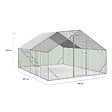 ID MARKET - Enclos poulailler 12 m² 4x3 M avec grand perchoir 4 niveaux en bois acier galvanisé - vignette