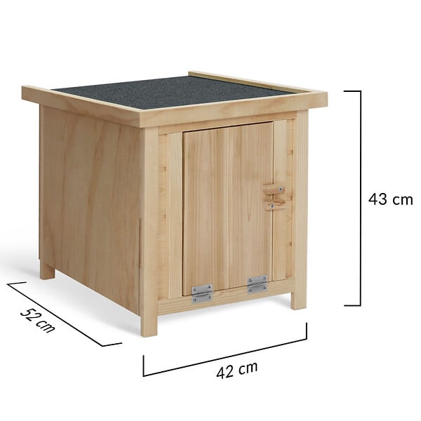 ID MARKET - Lot de 3 clapiers en bois pondoirs pour poules nichoirs avec fond - large