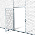 ID MARKET - Enclos poulailler dôme 22,5 m² parc grillagé 3x7,5 M avec porte latérale - vignette