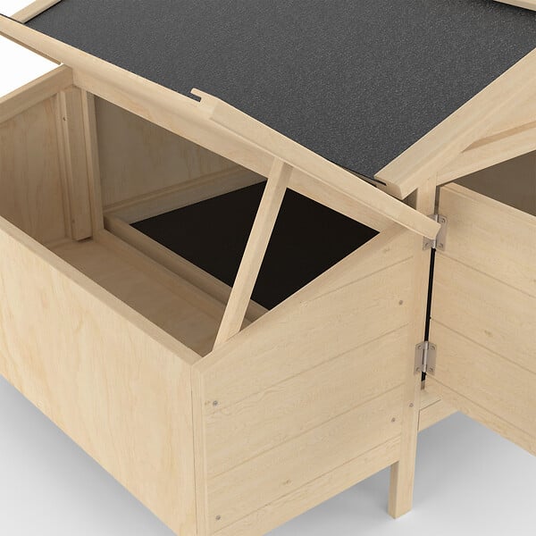 ID MARKET - Poulailler sur pilotis XXL avec pondoir en bois - large