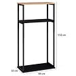 ID MARKET - Range bûches vertical large avec 2 étagères 33 x 66 x 112 cm pour cheminée - vignette