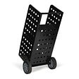 ID MARKET - Chariot porte bûches acier noir 40 x 40 x 100,5 CM pour cheminée - vignette
