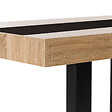 ID MARKET - Table à manger rectangle PHOENIX 6 personnes bois et noir bande centrale noire 160 cm - vignette