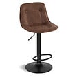 ID MARKET - Lot de 4 tabourets de bar DENVER marron vintage - vignette