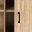 ID MARKET - Buffet 100 cm DETROIT 2 portes avec étagères design industriel (compose ref 15343) - vignette