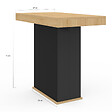 ID MARKET - Table console extensible EDEN 10 personnes 235 cm bois et noir - vignette