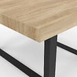 ID MARKET - Table à manger carrée PHOENIX 6 personnes bois et noir 120 cm - vignette