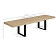 ID MARKET - Table à manger extensible rectangle PHOENIX 6-12 personnes bois et noir 200-300 cm - vignette