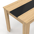 ID MARKET - Table à manger rectangle ROZY 4 personnes façon hêtre et noire 110 cm - vignette