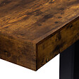 ID MARKET - Table à manger rectangle PHOENIX 6 personnes bois effet vieilli et noir 160 cm - vignette