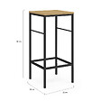 ID MARKET - Lot de 2 tabourets de bar DETROIT design industriel - vignette