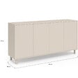 ID MARKET - Buffet 160 cm BERTILLE 4 portes bois coloris beige - vignette