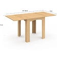 ID MARKET - Table à manger extensible rectangle DONA 4-8 personnes hêtre 80-160 cm - vignette