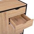 ID MARKET - Buffet bas 110 cm DETROIT avec placards et tiroirs design industriel - vignette