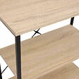 ID MARKET - Buffet haut 2 portes H. 125 cm DETROIT avec étagères design industriel - vignette