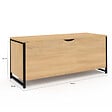 ID MARKET - Banc coffre rangement sur pied 100 cm DETROIT design industriel - vignette