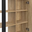 ID MARKET - Buffet d'appoint 3 étagères et placard 70 cm PHOENIX bois et noir - vignette
