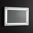 KIAMAMI VALENTINA - Miroir Blanc Encadré En Verre Fusionné Avec Grit Et Led 90X62 - vignette
