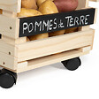 ID MARKET - Lot de 3 clayettes en bois empilables pour fruits et légumes - vignette