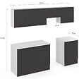 ID MARKET - Cuisine complète 240 cm SUBTIL avec plan de travail 7 éléments blanc et gris - vignette