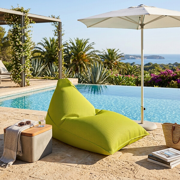 SOO  SANTAI - Pouf piscine XL flottant 140x120x90 cm extérieur piscine terrasse jardin SANS billes vert (LBF140120-2) - large