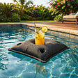 SOO  SANTAI - Coussin bar piscine flottant avec porte-verres 75 × 75 × 25 cm extérieur SANS billes – Noir (PPF7575-7) - vignette