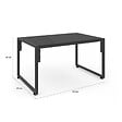ID MARKET - Salon de jardin bas NAIROBI 6 places en acier gris anthracite - vignette