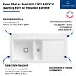 VILLEROY ET BOCH - Evier 1 bac et demi avec egouttoir a droite  Subway Pure 60 100 x 51 cm Blanc vidage automatique inclus - vignette