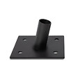 ID MARKET - Lot de 2 mâts de fixation réglables pour voile d'ombrage H.220 CM poteaux et bases acier - vignette