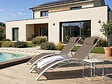 HABITAT ET JARDIN - Bain de soleil en aluminium "Beauty" - Phoenix - Taupe - Lot de 2 - vignette