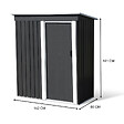 ID MARKET - Abri de jardin 1,3 m² gris en acier galvanisé - vignette