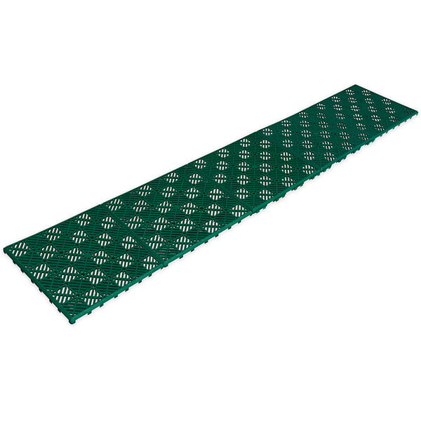 ID MARKET - Lot de 10 dalles caillebotis de jardin vert 29.5x29.5 CM - large