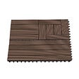 ID MARKET - Lot de 5 dalles de terrasse rectangulaire WODHY clipsables bois composite taupe 60 x 30 cm - vignette