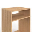 ID MARKET - Lot de 2 tables de chevet NORA avec rangements ouverts effet lattes et bois - vignette